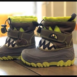 Cat&Jack Boys Size 10 Shark Winter Boots -Preowned